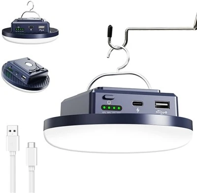 ไฟแคมป์ปิ้ง เคลื่อนที่ USB กลางแจ้ง ชาร์จใหม่ได้