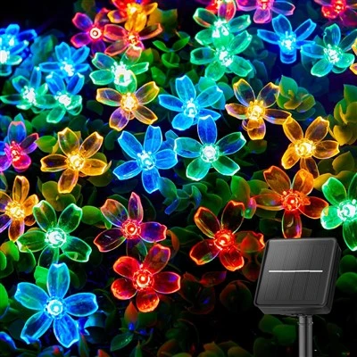 ไฟ LED ดอกไม้พลังงานแสงอาทิตย์สำหรับรั้วลานสวน
